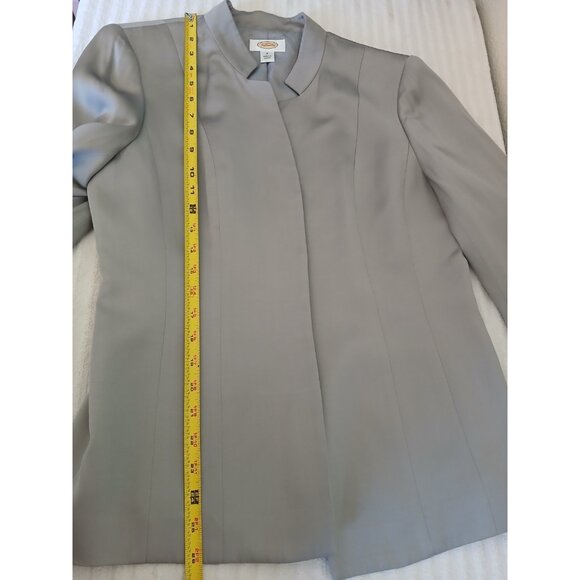 Talbots Women's Blazer Silk Blend Grey Size 8 Office Career - Picture 11 of 16